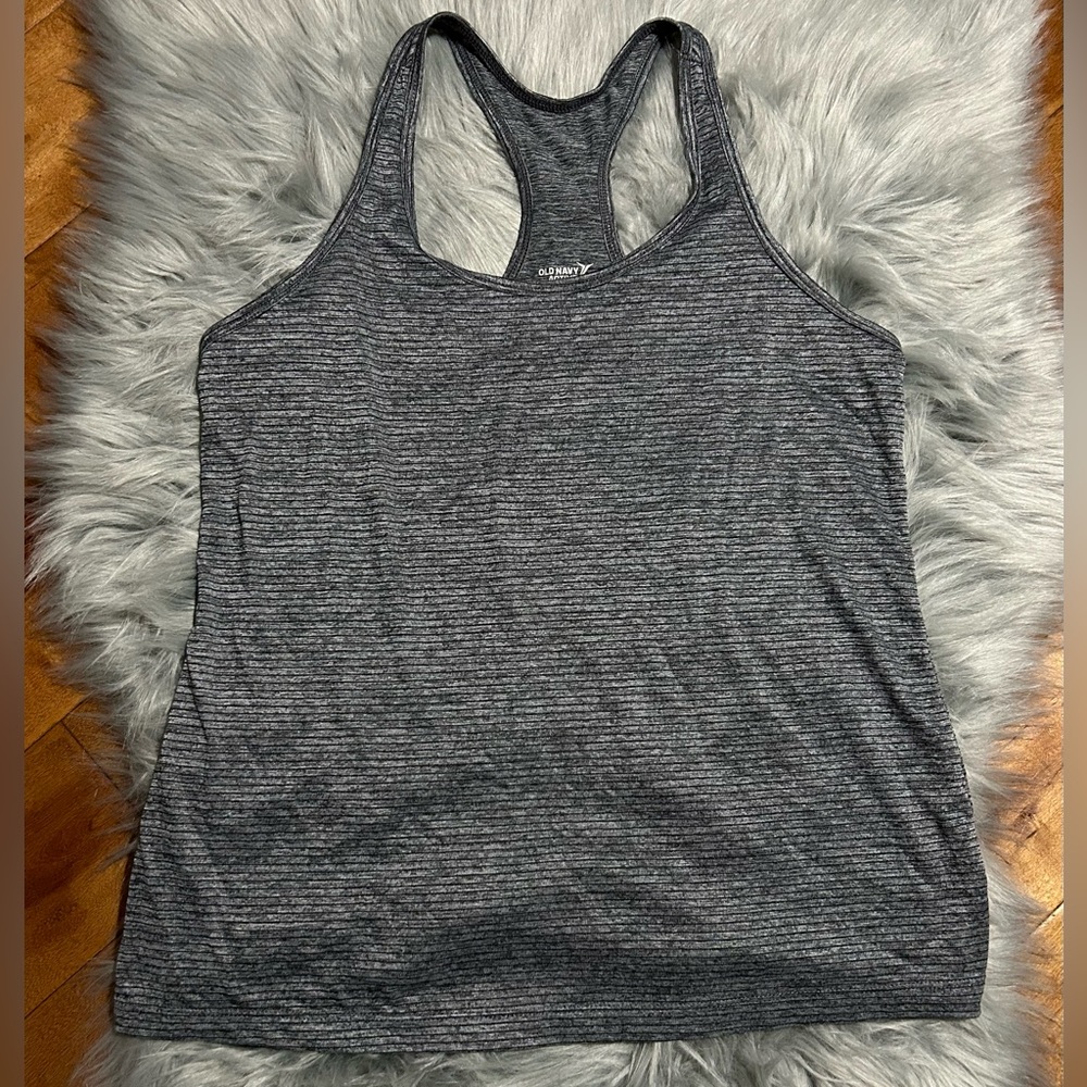 Old Navy Active Racerback Tank Top Gray Size Medium